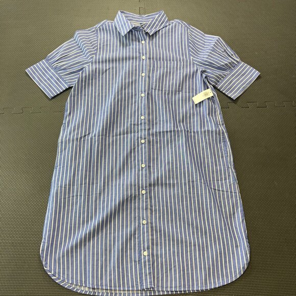 Old Navy Dresses & Skirts - Womens Striped Button-Down Shirt Dress Blue & White XS Old Navy